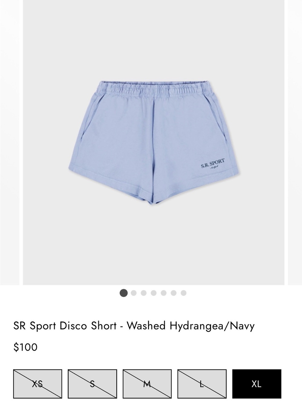 Sporty & Rich Washed Hydrangea Athletic Shorts